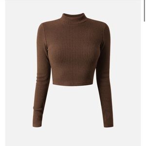 OGL Cashmere-Like Thermal Mock Neck Crop Top
